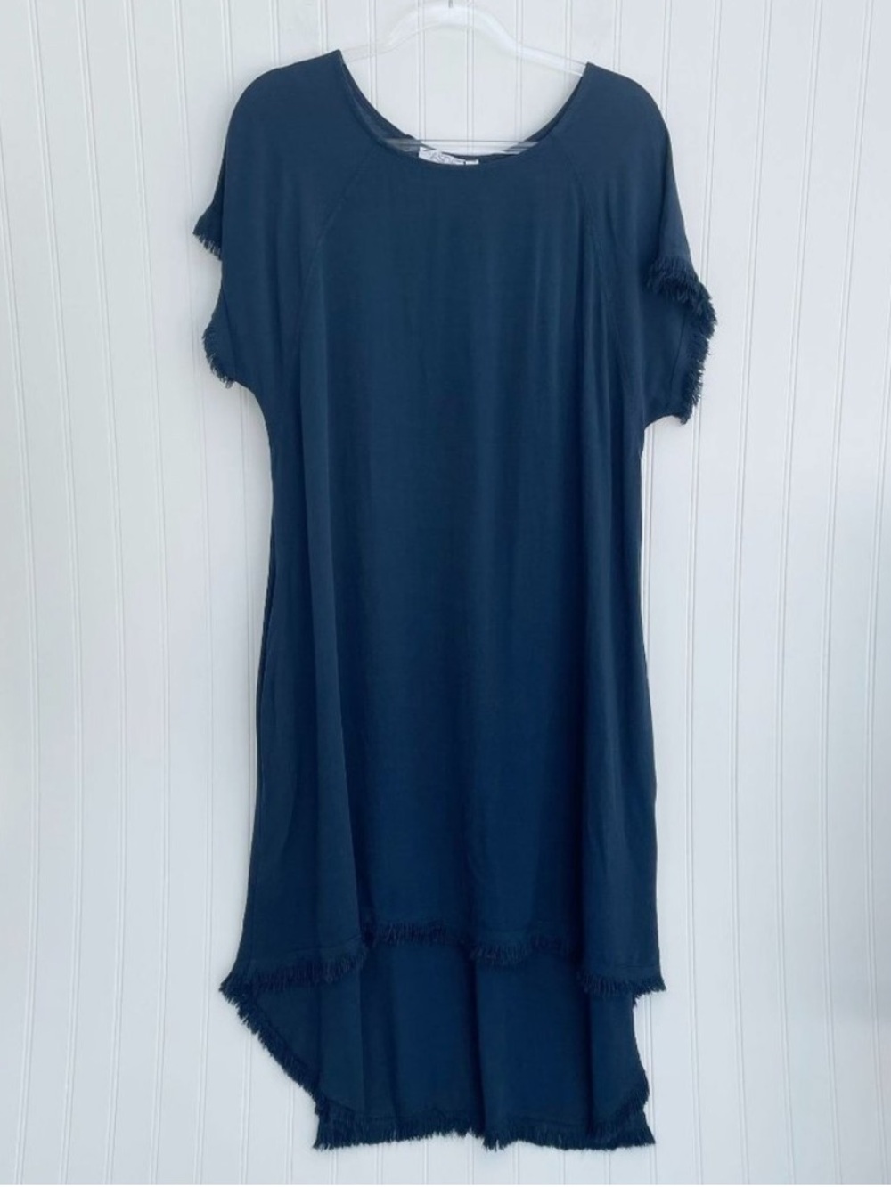 Anthropologie VASNA Linen Midi Dress with Fringe Large